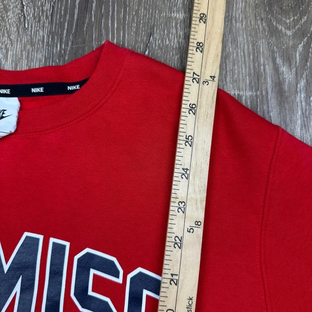 Nike Ole Miss Rebels Crewneck Sweatshirt Red University of Mississippi Mens L